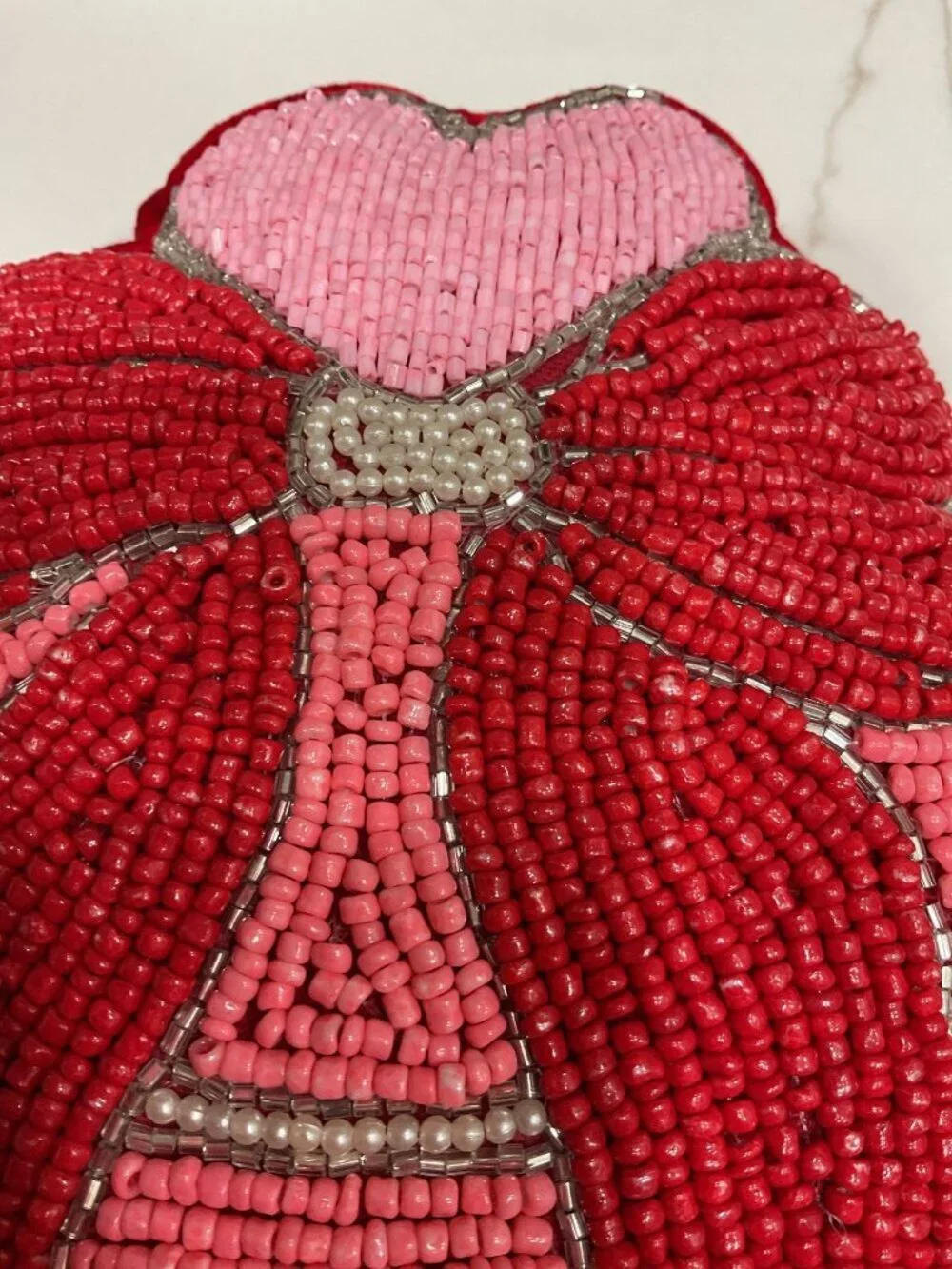 Unbranded Fully Beaded Cupcake Decorative Pillow Blingy Glam Gorgeous
